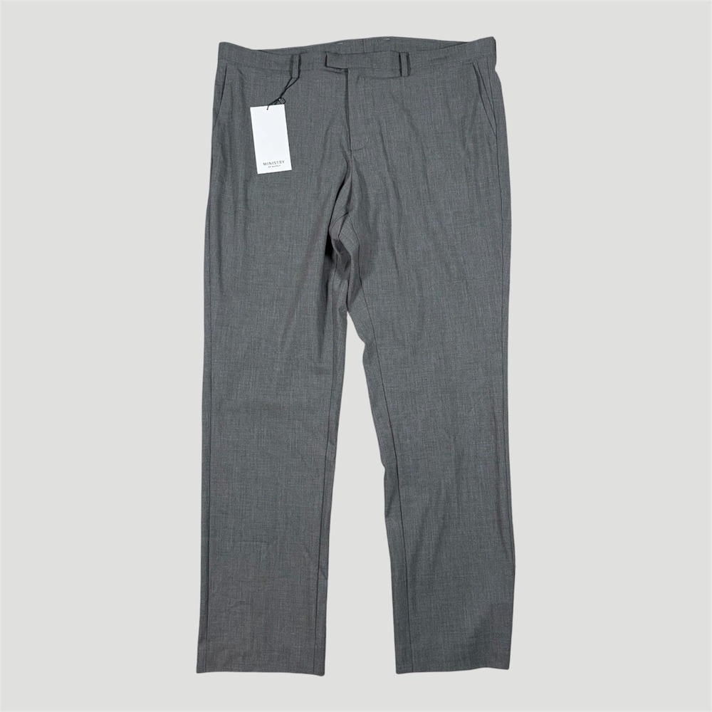 Ministry of Supply Velocity Suit Dress Pant 40x34 Gray 4-Way Stretch NWT